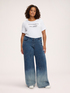 Wide Leg Jeans with Rhinestone Embellishment image number 2