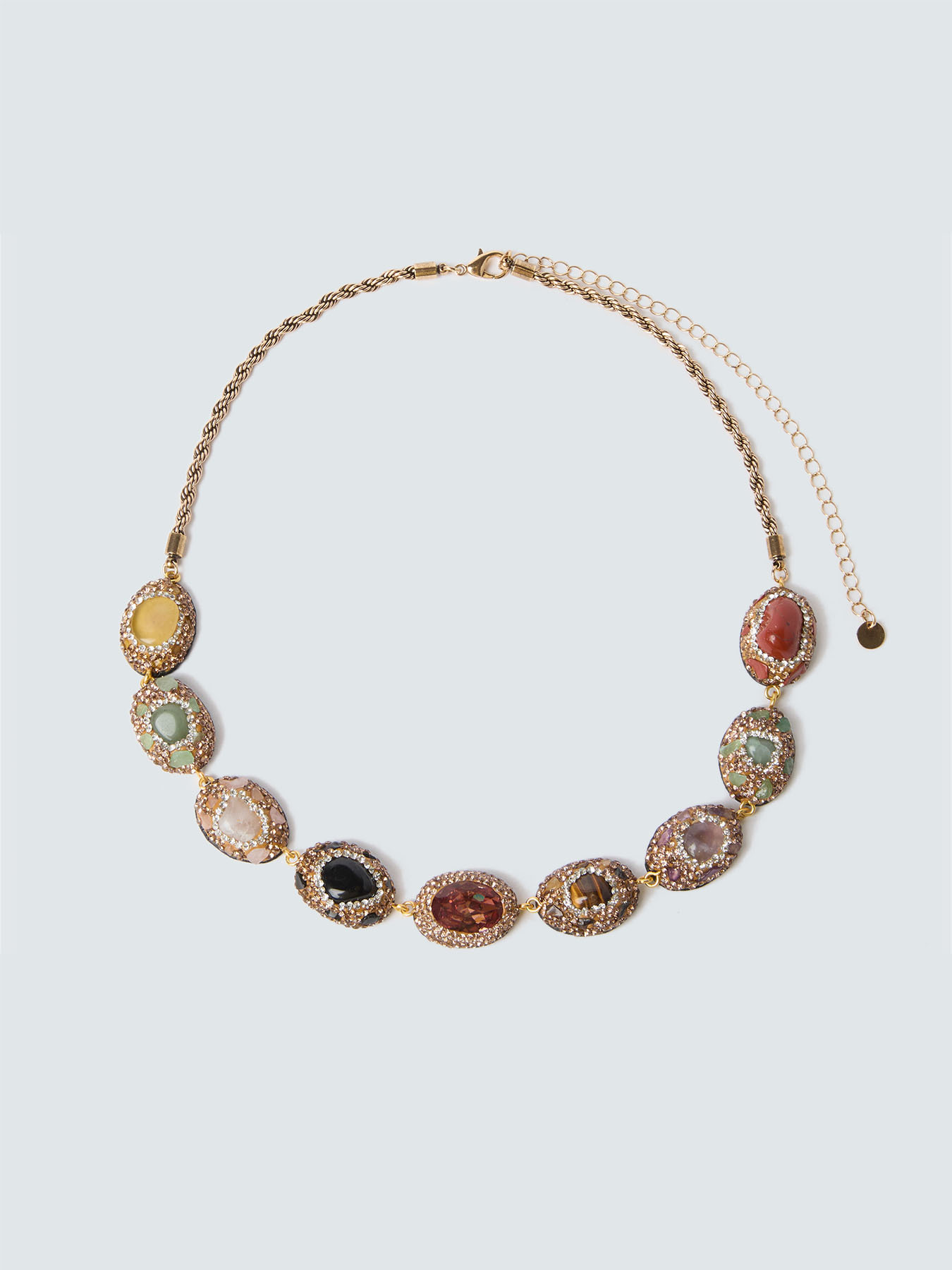 Collier avec pierres multicolores et strass image number 1