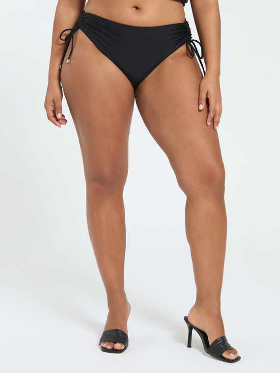 Draped briefs with ties