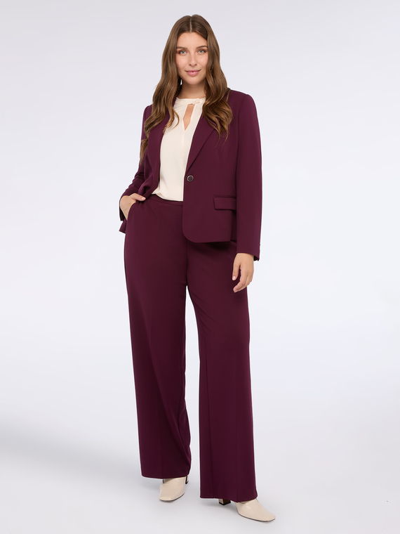 Wide leg pants in stretch fabric