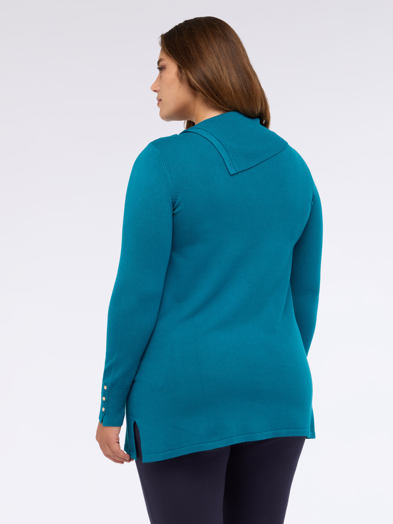 Pull long avec col asym&eacute;trique image number 1