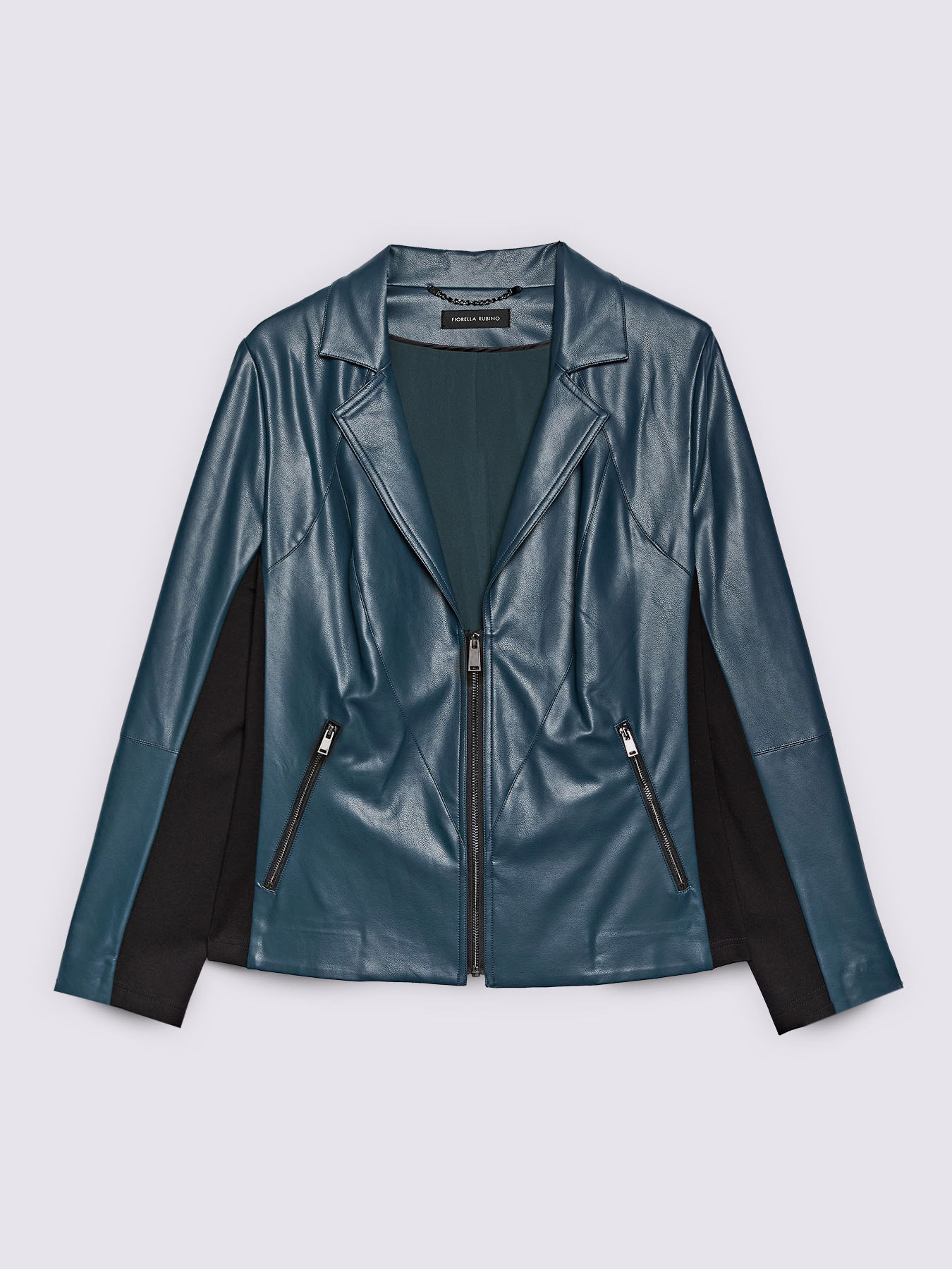 Biker jacket with stretch fabric inserts image number 5