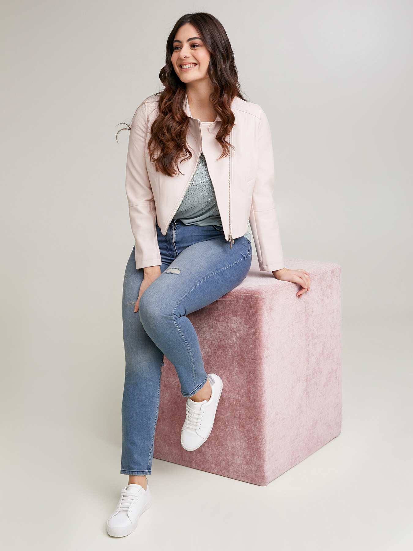 Hellblaue Skinny-Jeans image number 0