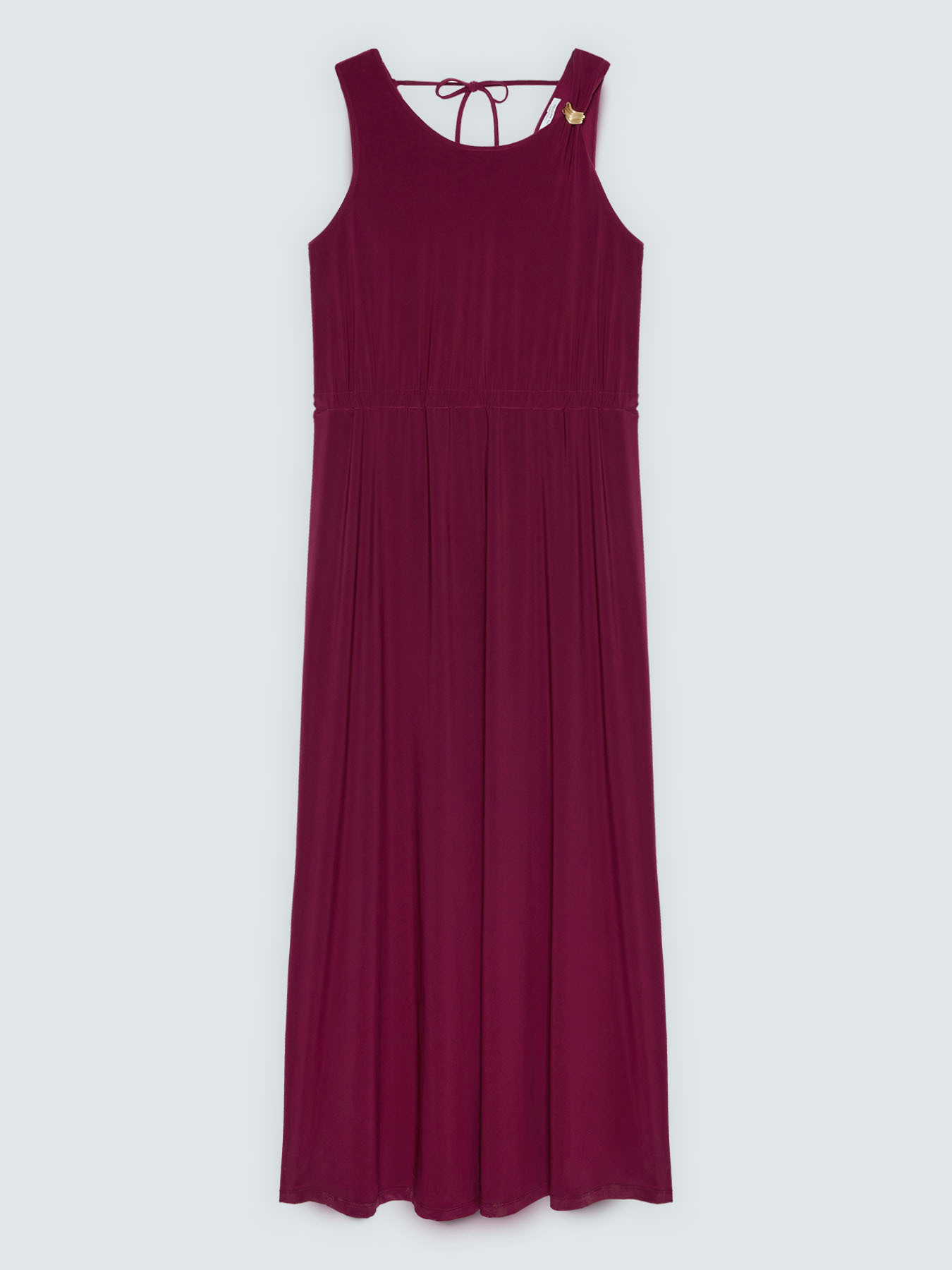 Robe longue en jersey avec d&eacute;collet&eacute; dans le dos image number 5