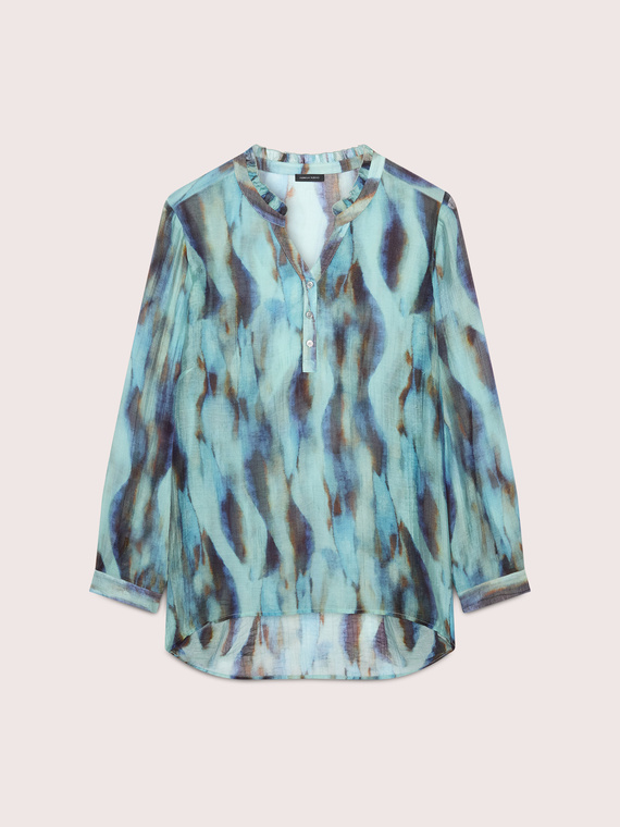 Crepon blouse with all-over print