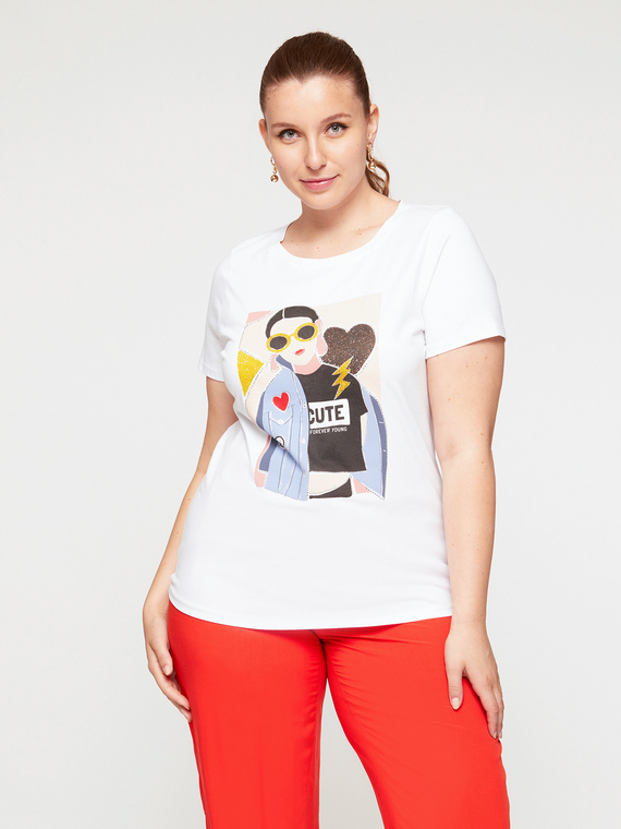 Fiorella Rubino T-shirt con illustrazione Donna