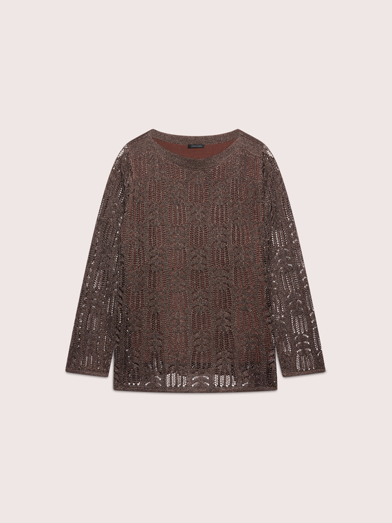Maglia traforata in misto viscosa