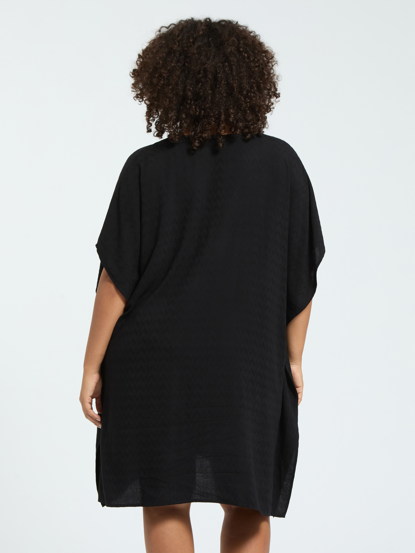 Closed kaftan in jacquard viscose image number 1