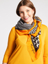 Houndstooth scarf with yellow trims image number 0