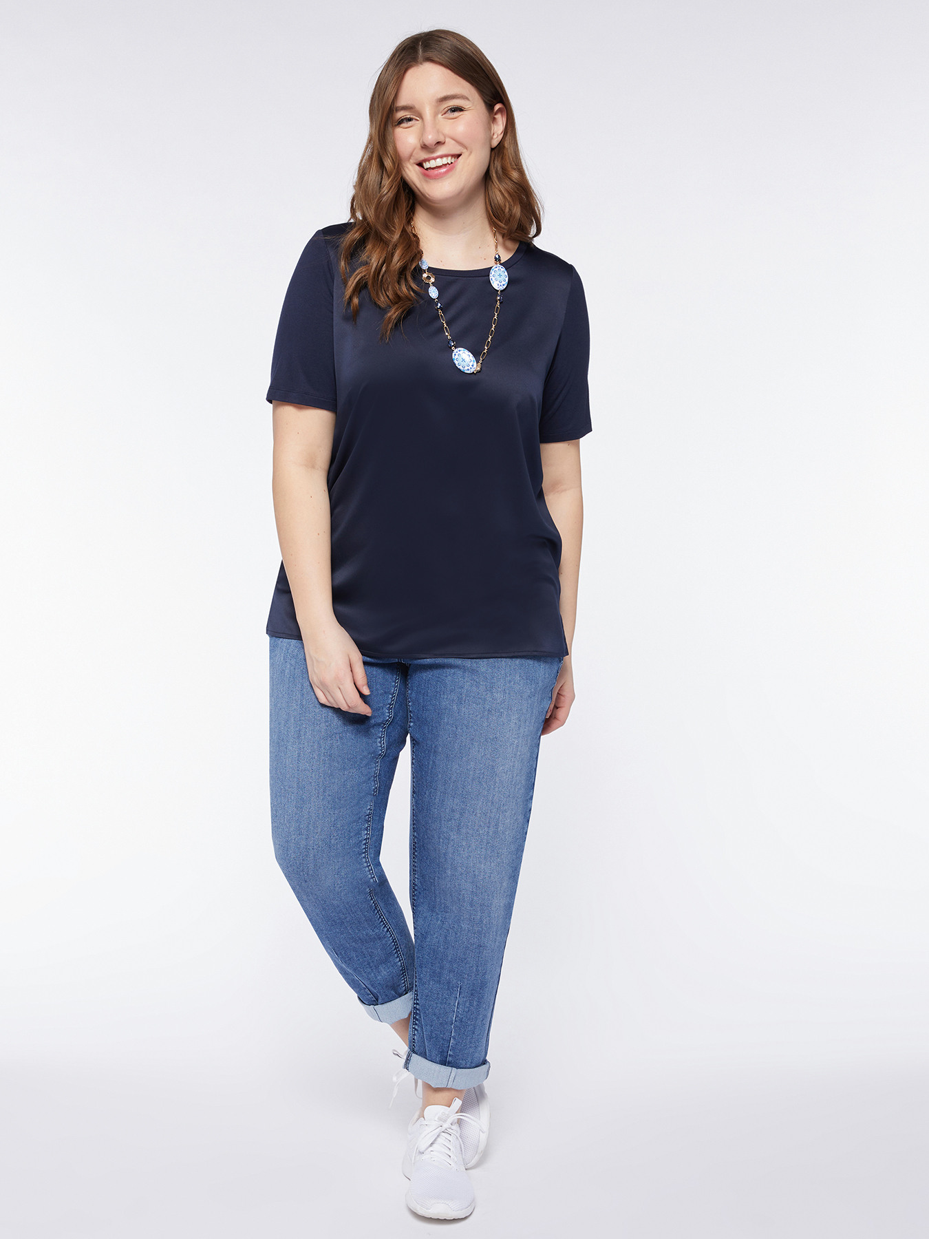 T-shirt in due tessuti image number 3