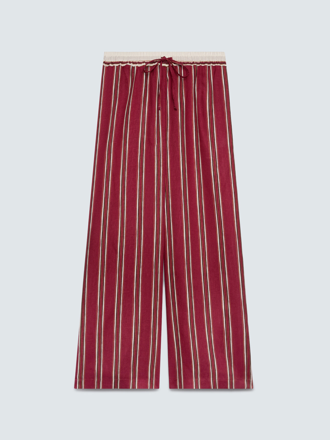 Wide-Leg-Hose aus Viskose mit Streifen image number 5