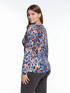 T-shirt with leopard print in blue hues image number 2