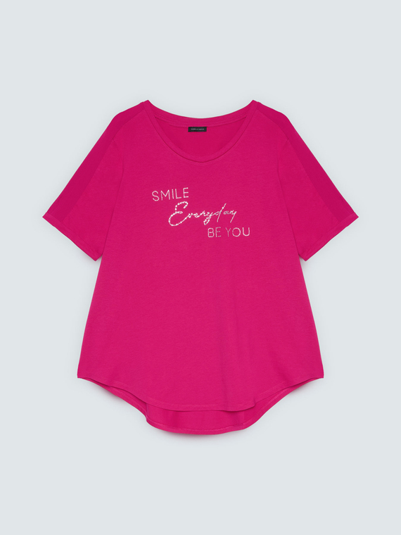 Cotton t-shirt with motivational slogan