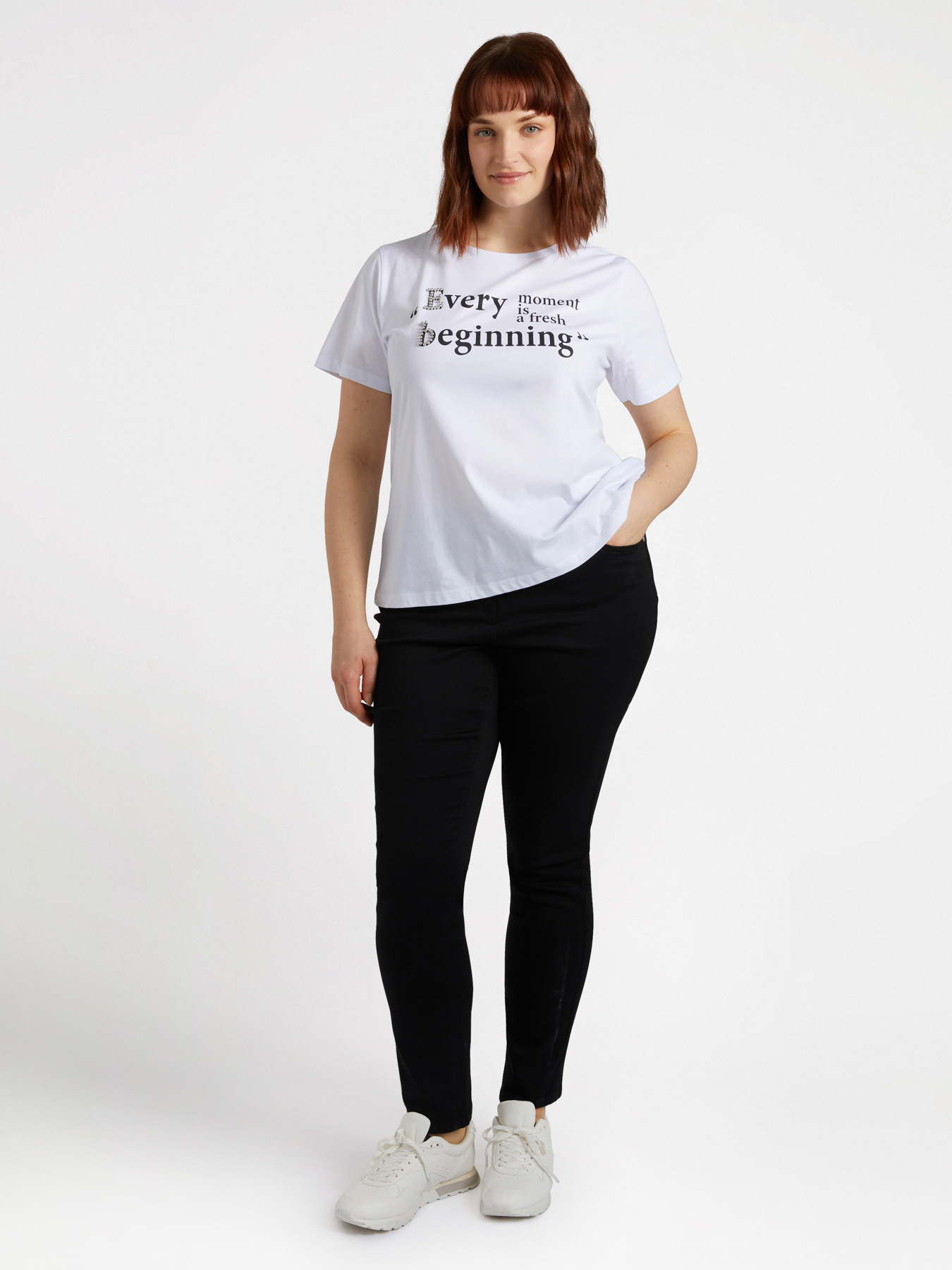 T-shirt avec inscription et broderie image number 2