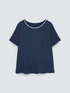 T-shirt with neckline detail image number 4