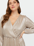 Pleated champagne coloured dress image number 3
