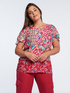 Blusa dalla stampa ikat image number 0
