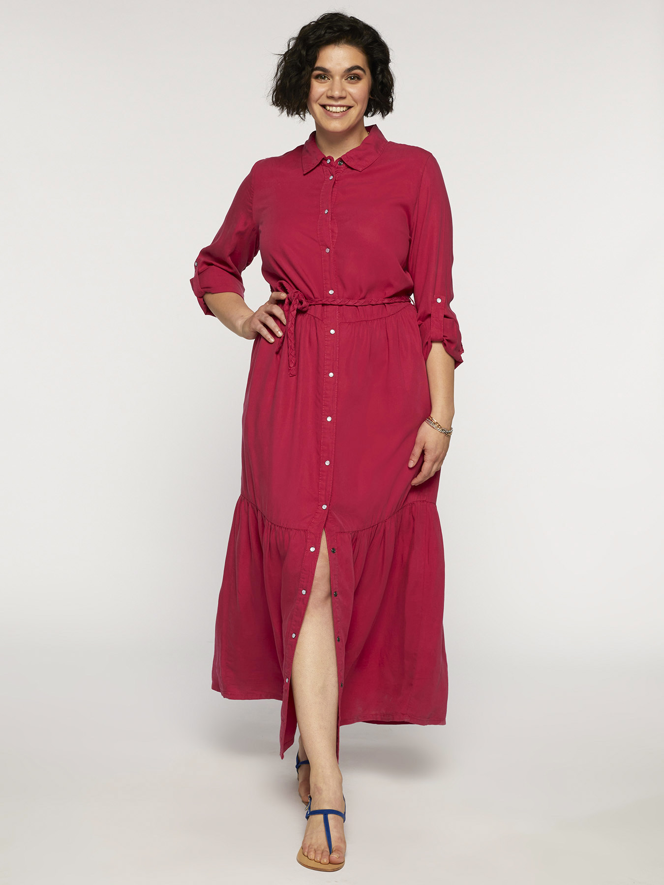 Langes Kleid mit G&uuml;rtel image number 0