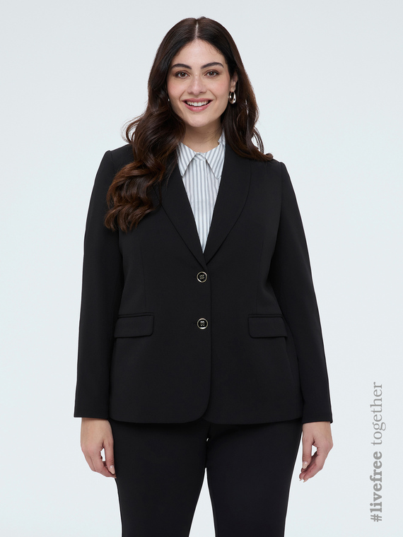 Blazer fitted in tessuto stretch