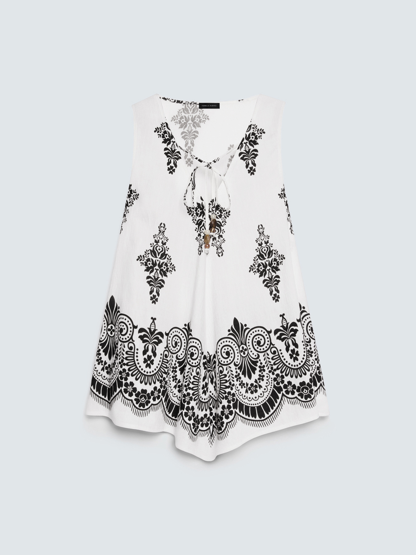 Viscose top with print image number 4