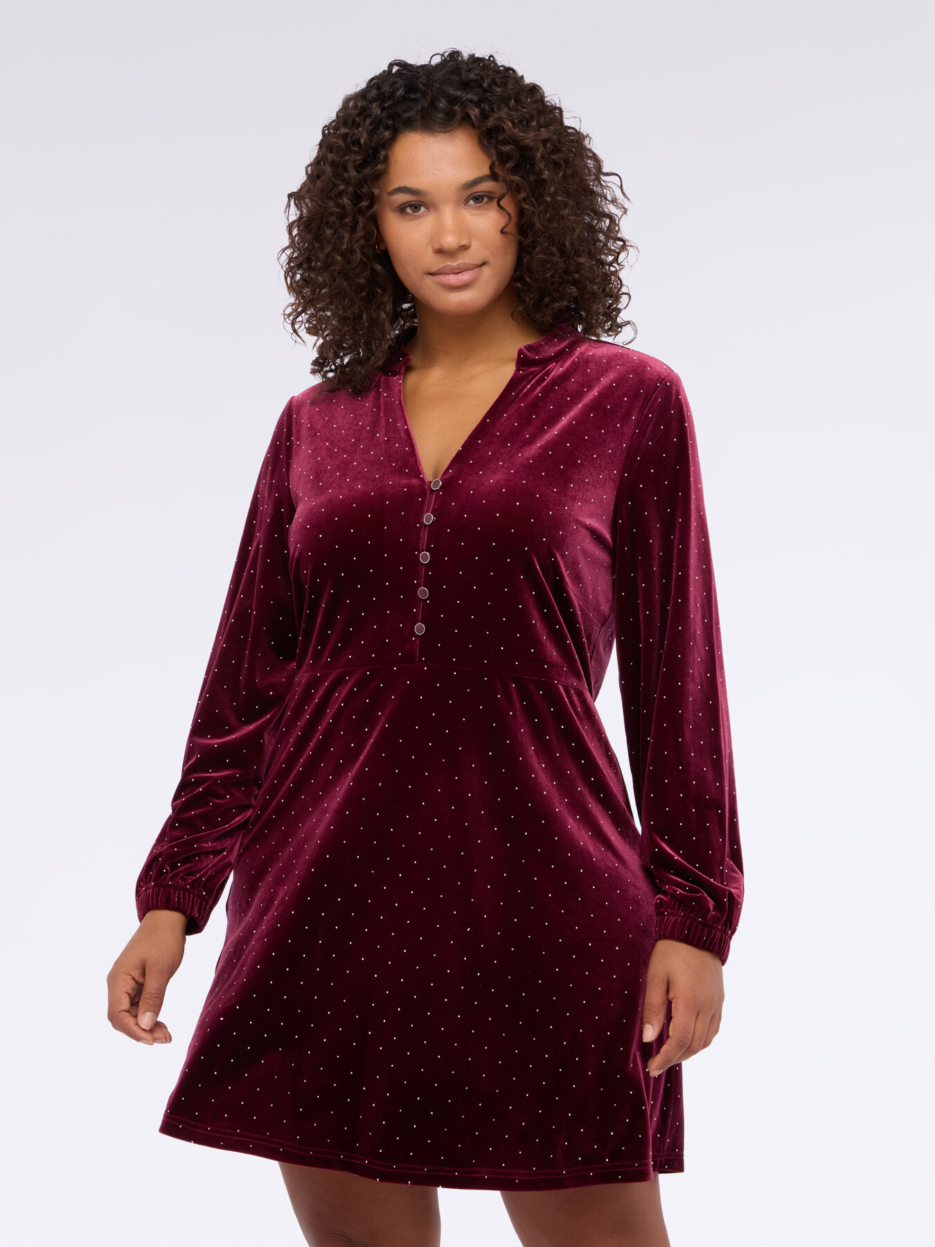 FREE velvet dress with light spots image number 2