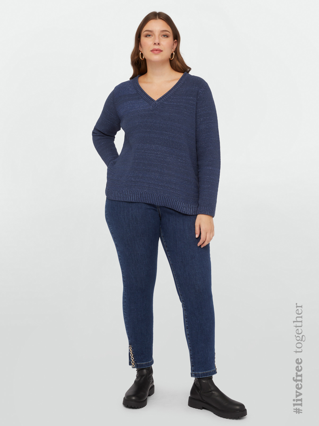 Jeggings mit Stickerei am unteren Saum image number 0