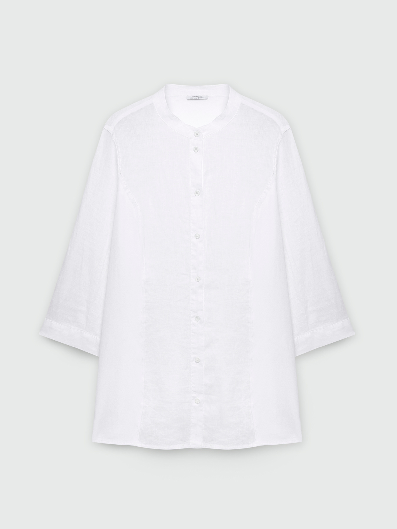 Camicia in lino e jersey image number 4