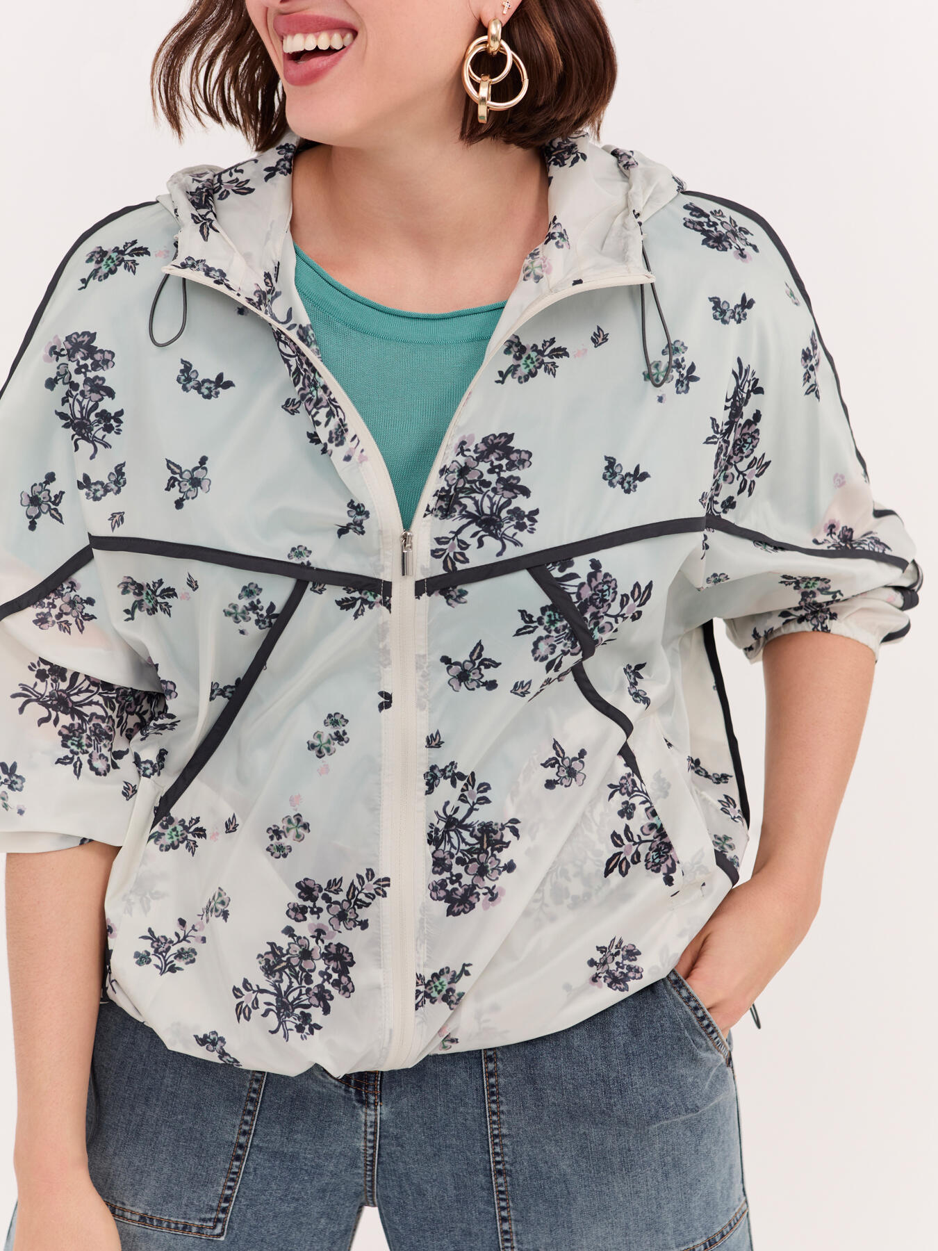 Bomber con stampa floreale image number 4