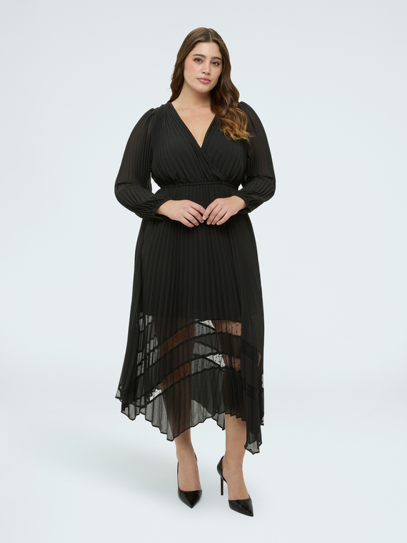 Kleid DREAM aus plissiertem Georgette