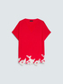 Cotton t-shirt with floral embroidery image number 4