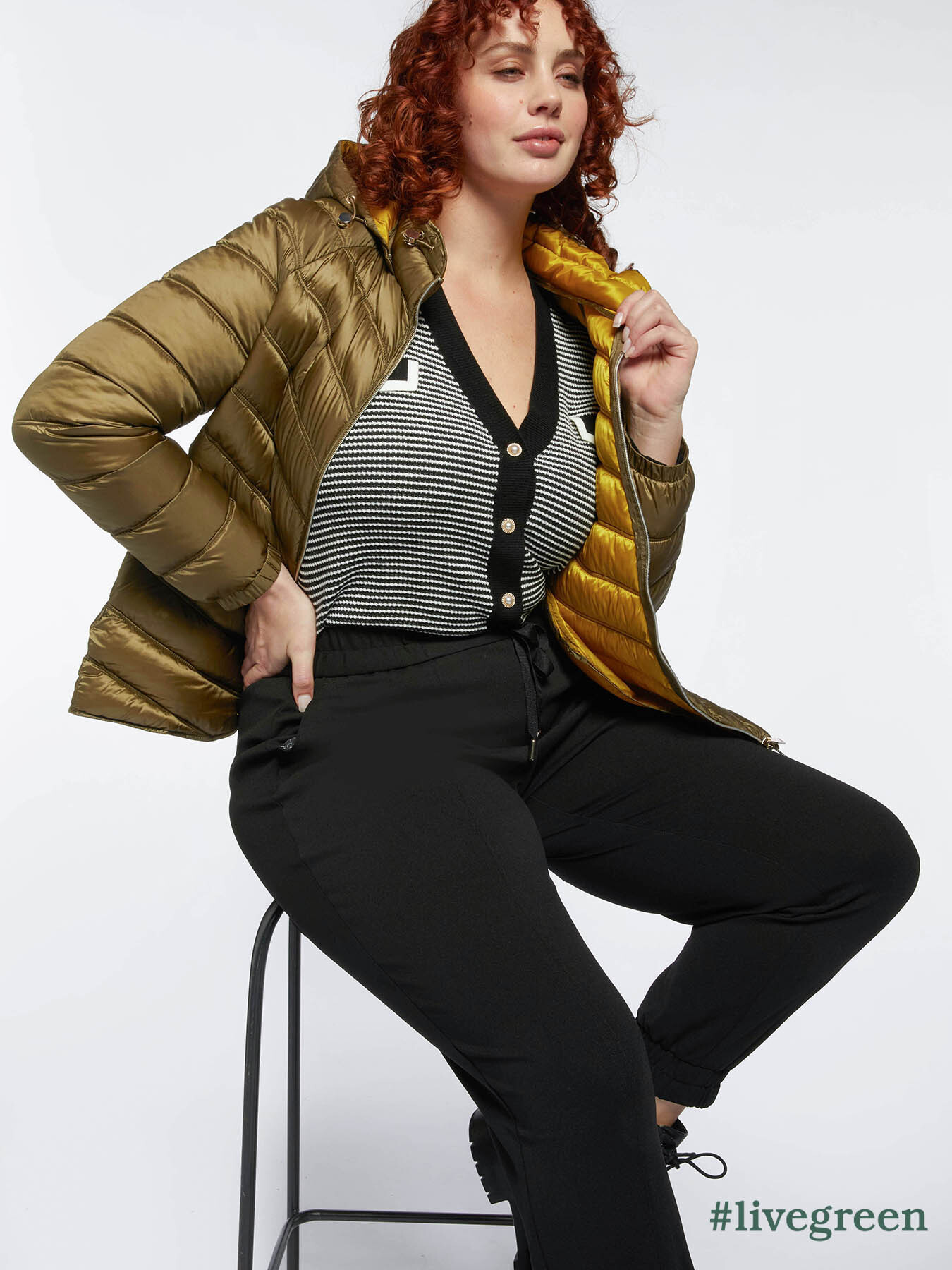 Piumino bicolore lightweight in Sorona&reg; Aura image number 0