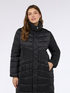 Long bi-material down jacket image number 4