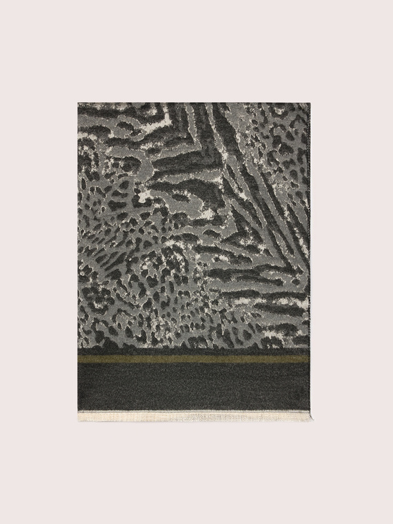 &Eacute;charpe &agrave; franges avec motif jacquard