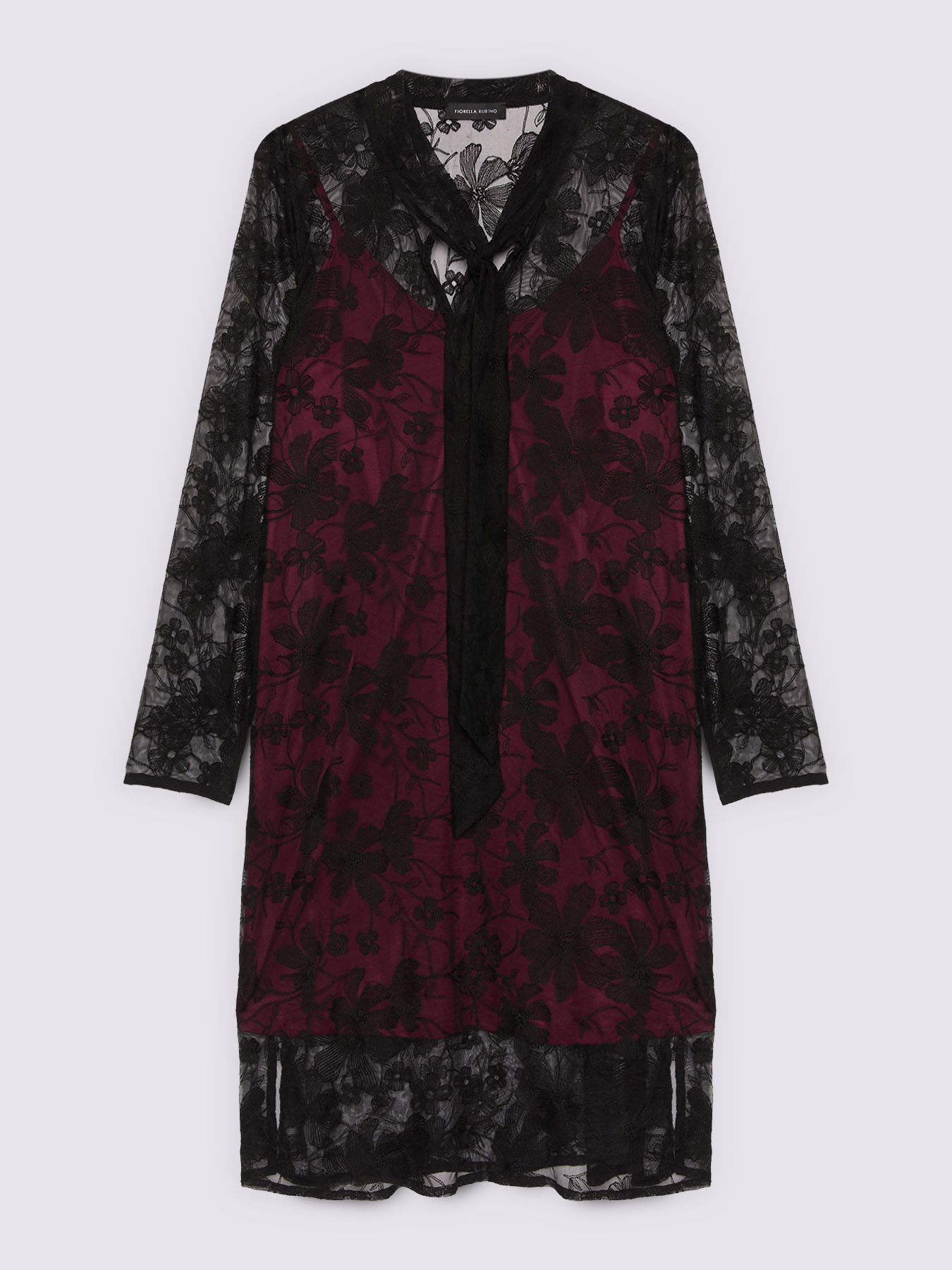 Lace dress with contrasting slip image number 6