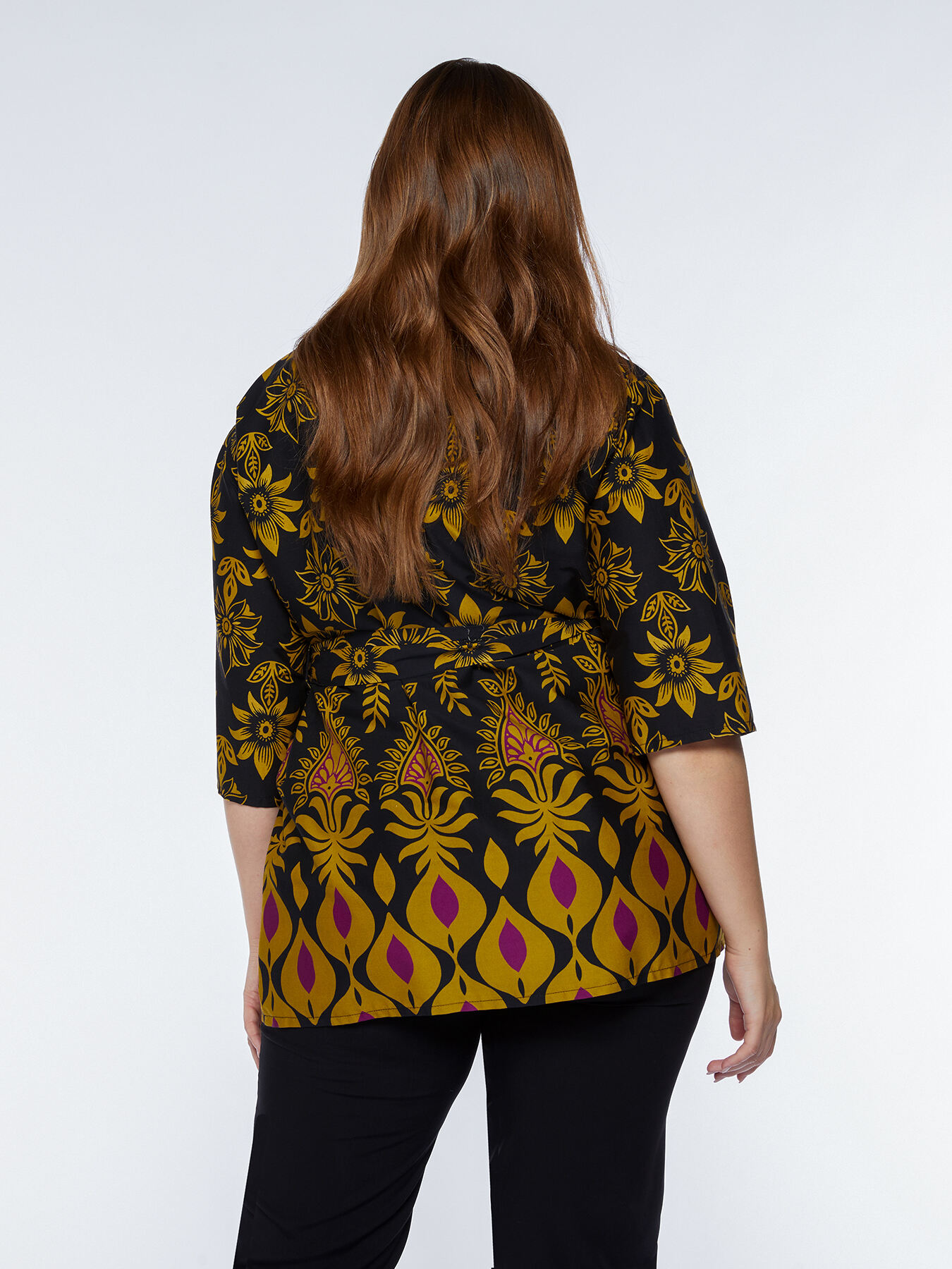 Caftano stampato con cintura image number 1