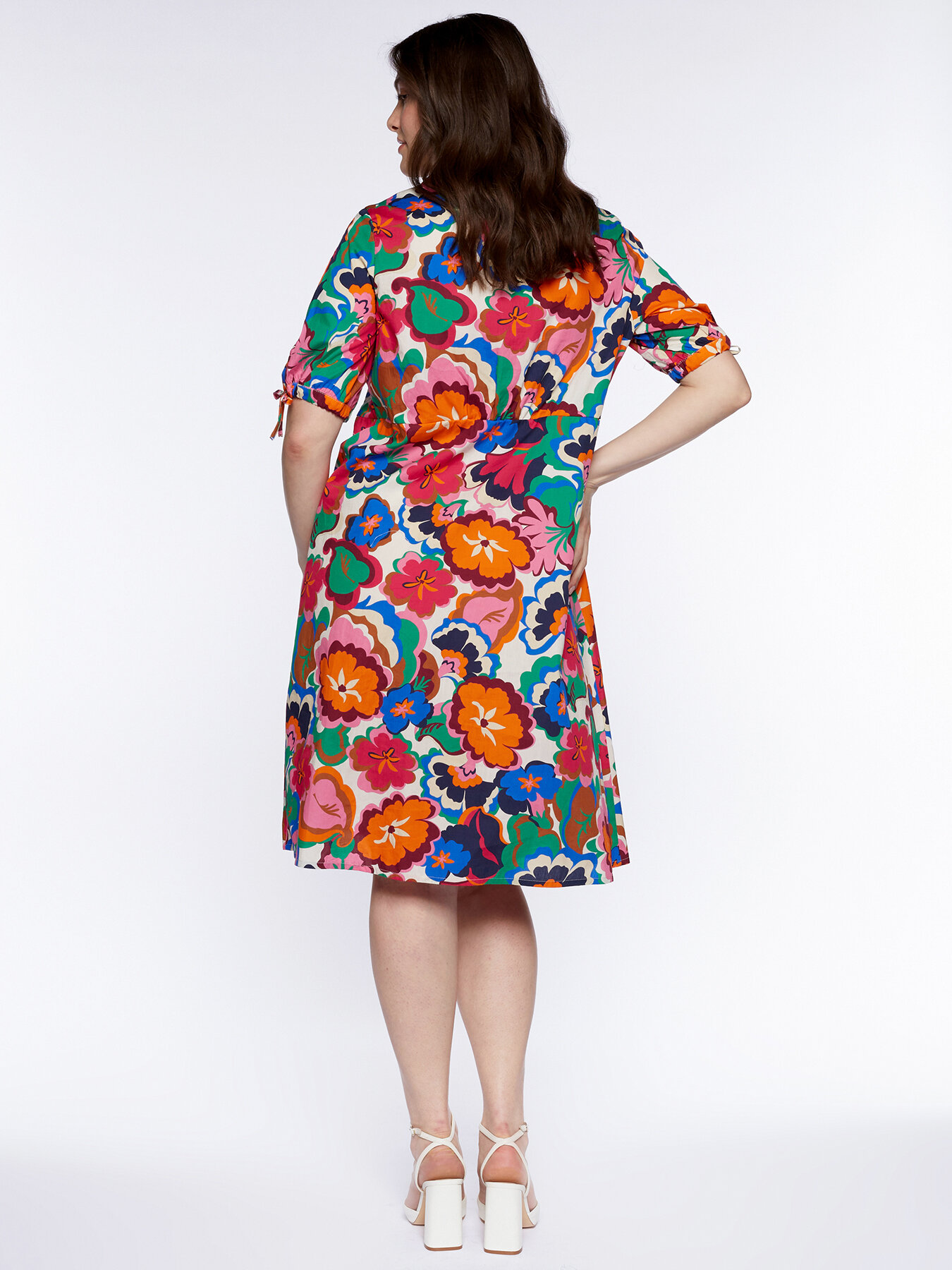 Robe imprim&eacute;e &agrave; fleurs pop image number 1