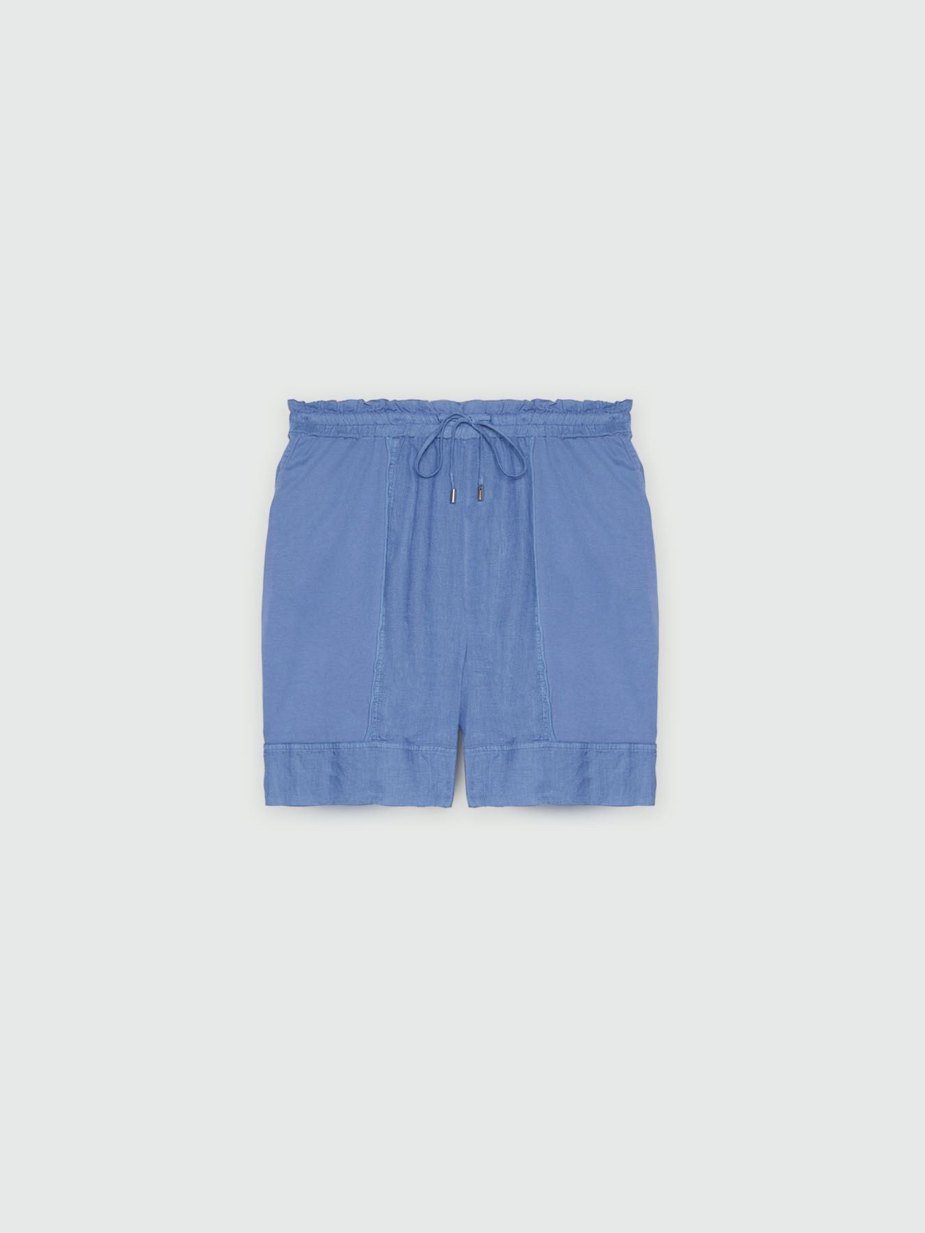 Pantaloni corti in lino e jersey di cotone image number 4