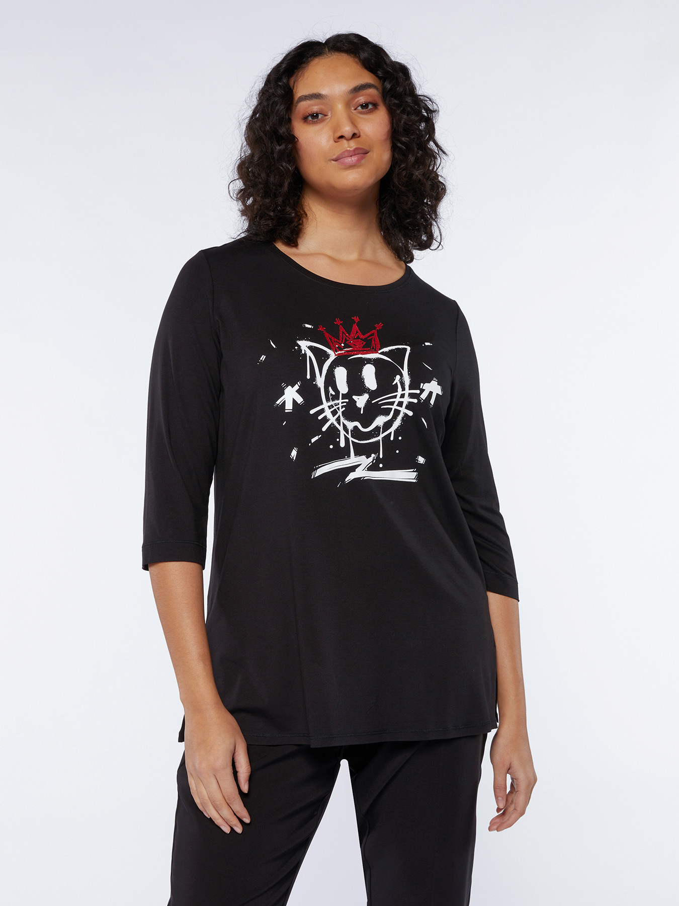 T-shirt with scratch print image number 0