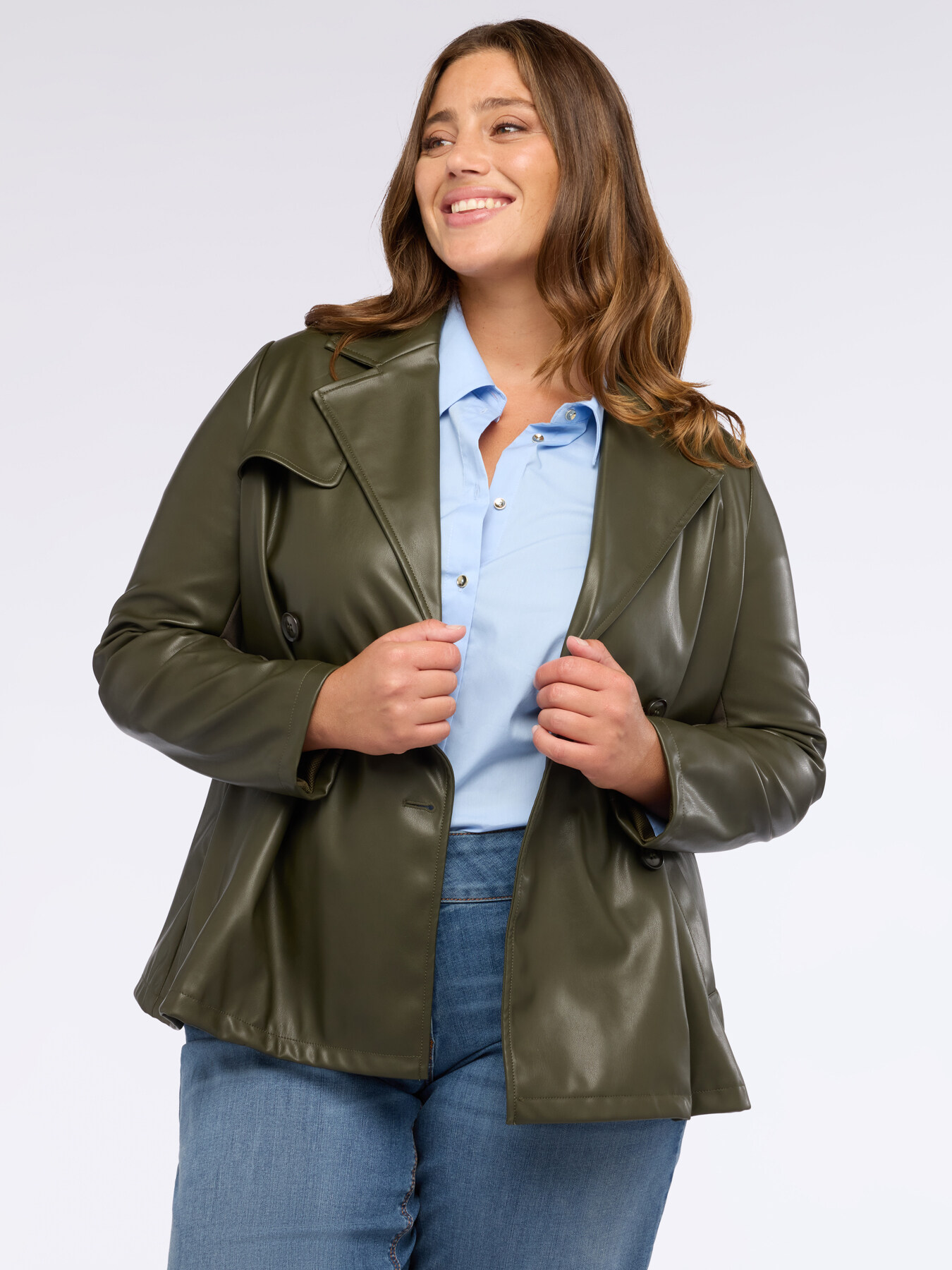 Double-breasted biker jacket image number 0