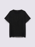 T-shirt in jersey con tulle e punti luce image number 4