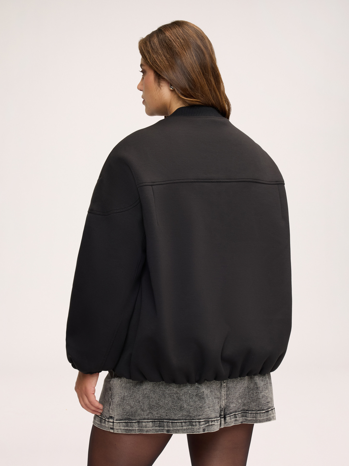 Steppjacke aus Scuba-Material mit Rippstrickkragen image number 1
