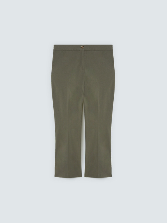 Kick Flare Hose aus Stretch-Stoff