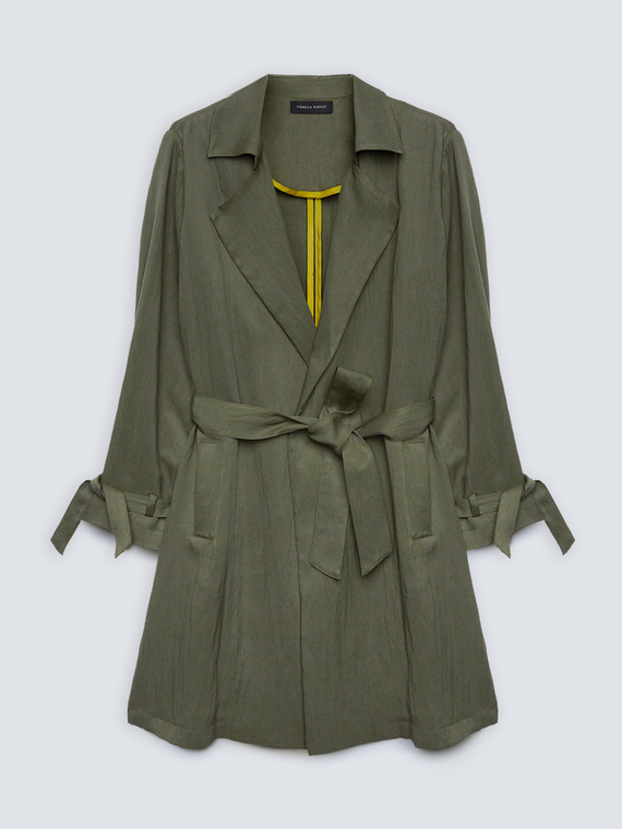Lightweight unlined trench coat