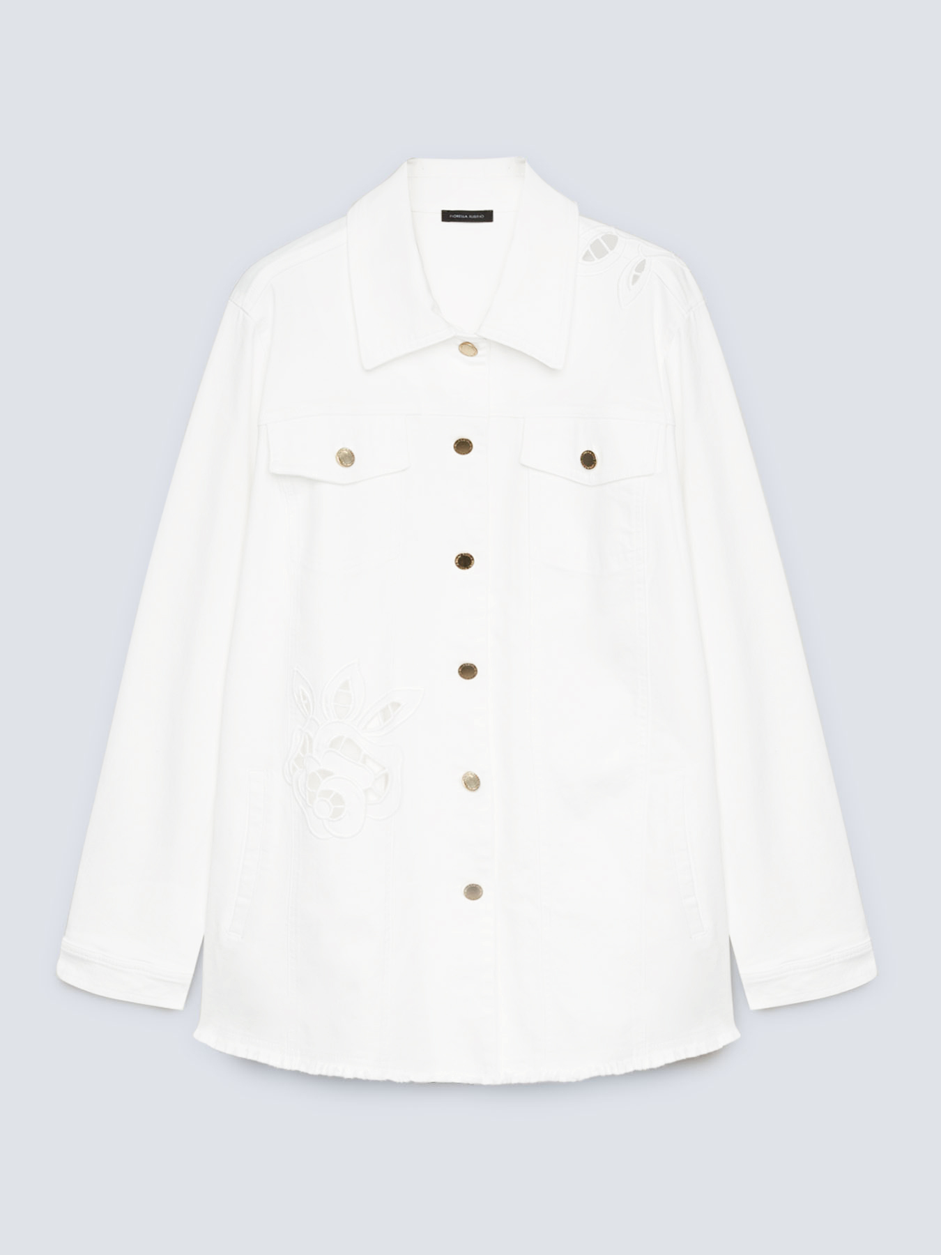 Giacca bianca in denim image number 4