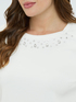 Sweatshirt with neckline embellishments image number 2