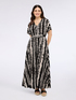 Long dress with tie-dye print image number 2
