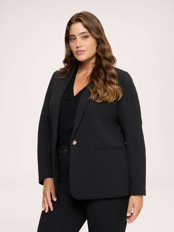 Blazer destrutturato in tessuto stretch