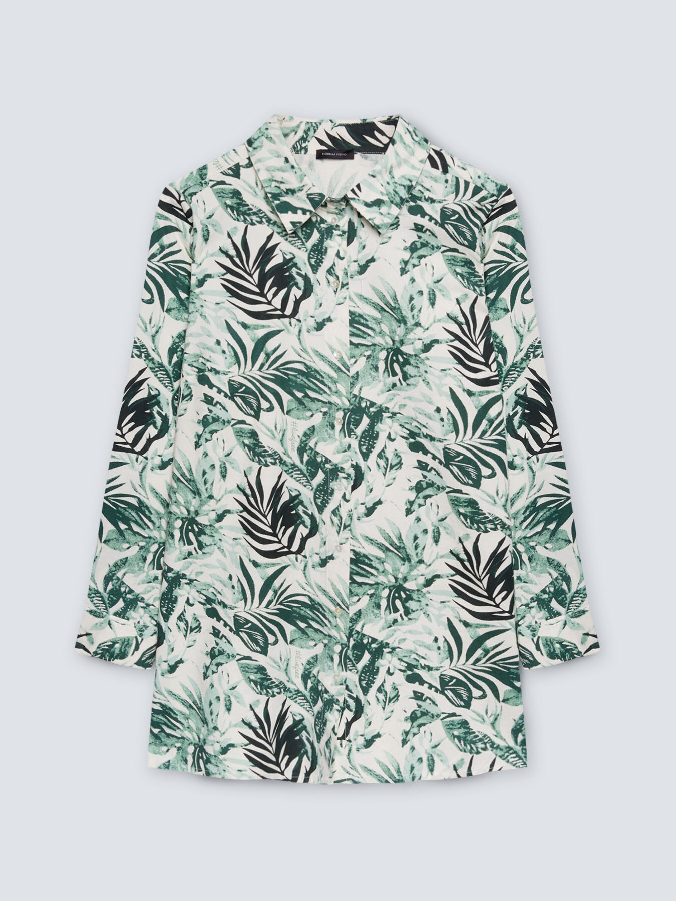 Camicia in lino e cotone dalla stampa giungla image number 4