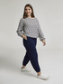 Jersey trousers with elasticated hem image number 2