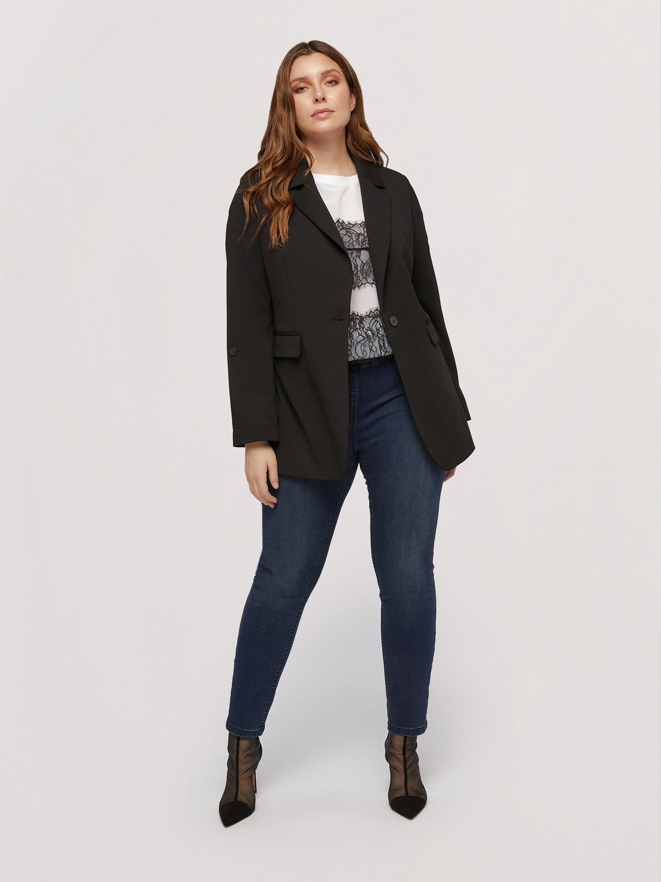 Langer Blazer mit Schlitzen image number 2